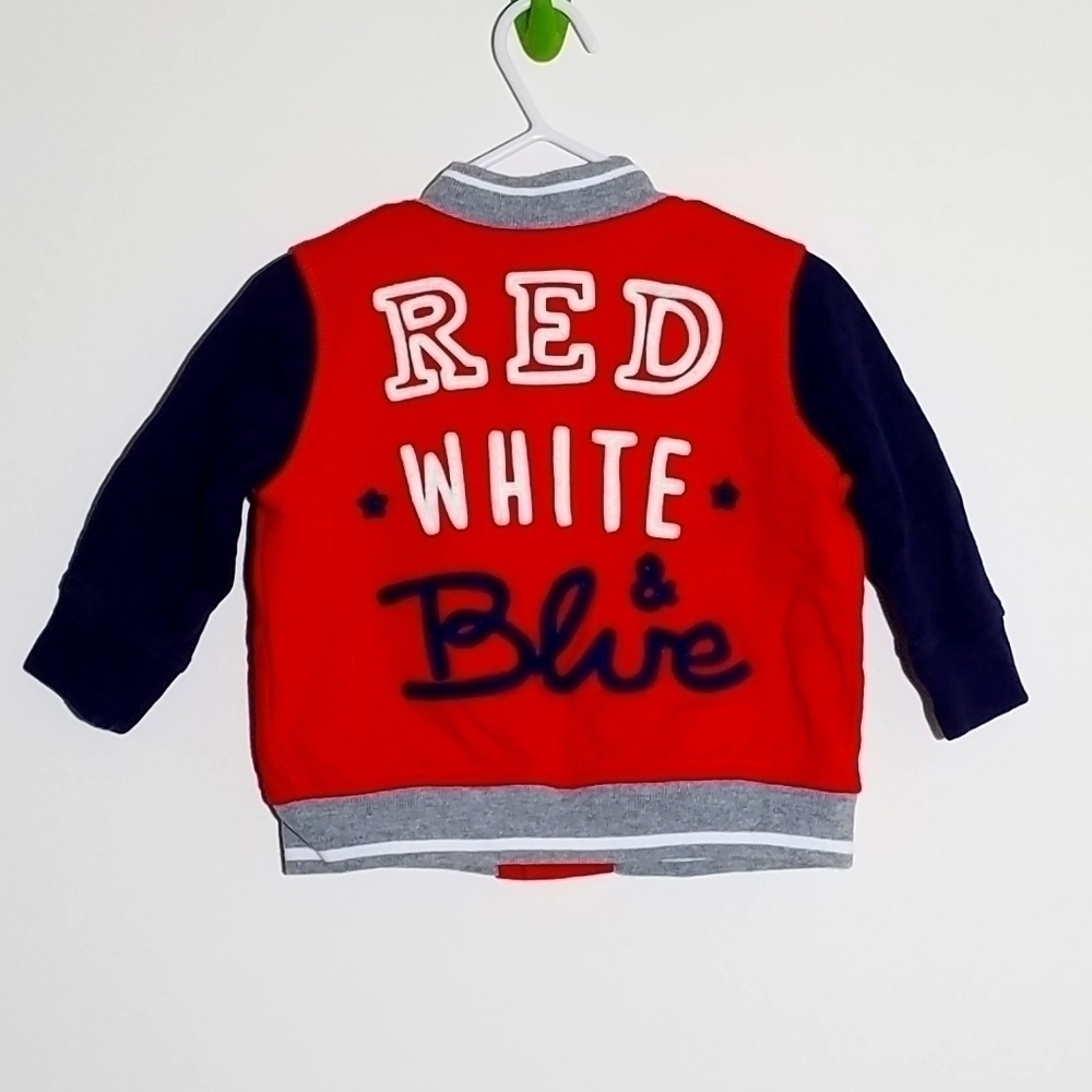 Gap Varsity Jacket Coat USA Patriotic 6-12m